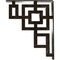 Ekena Millwork Eris Wrought Iron Bracket, (Triple center brace), Antiqued Warm Silver 2"W x 10"D x 12"H BKTM02X10X12TERAWS - alternate 5